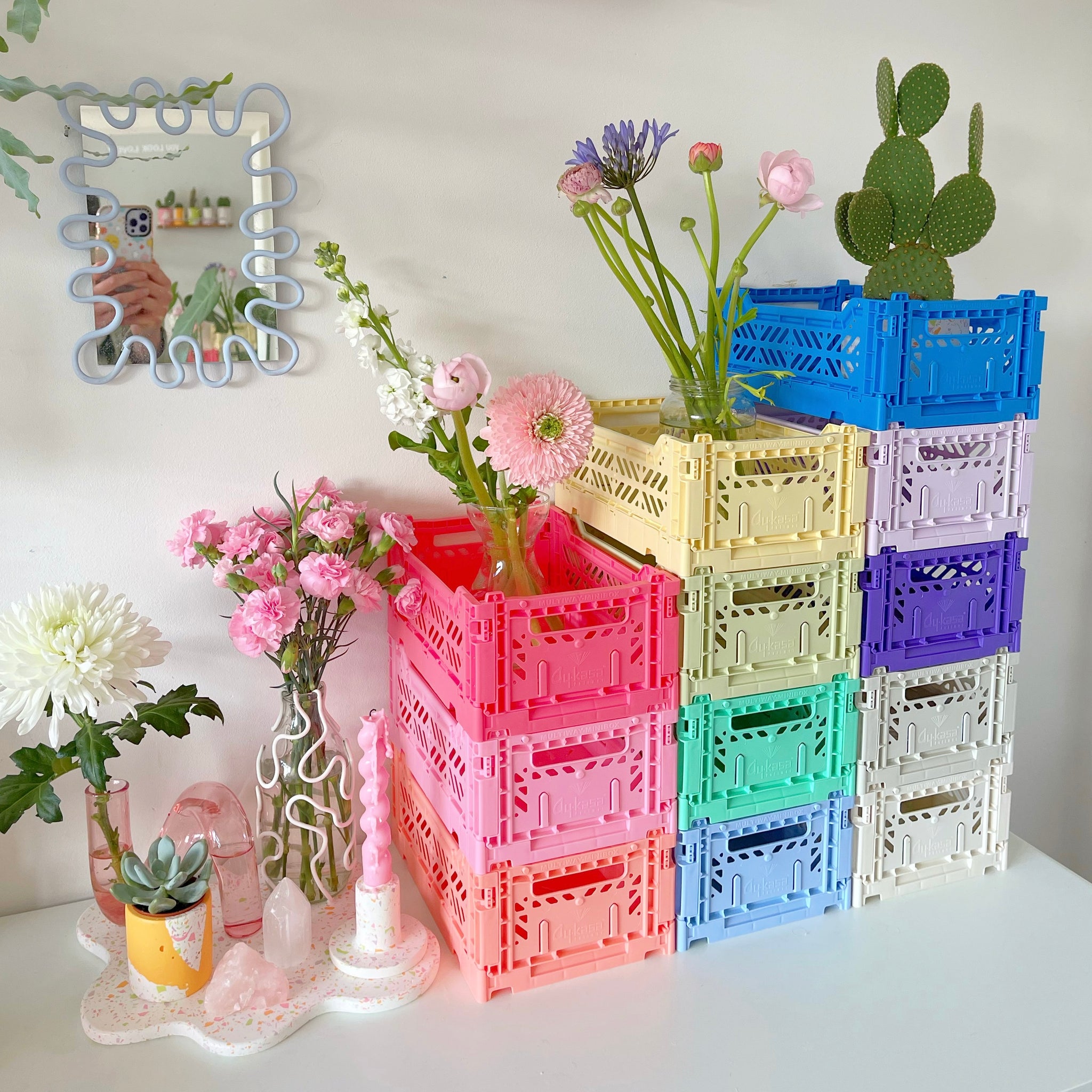 mini folding crates